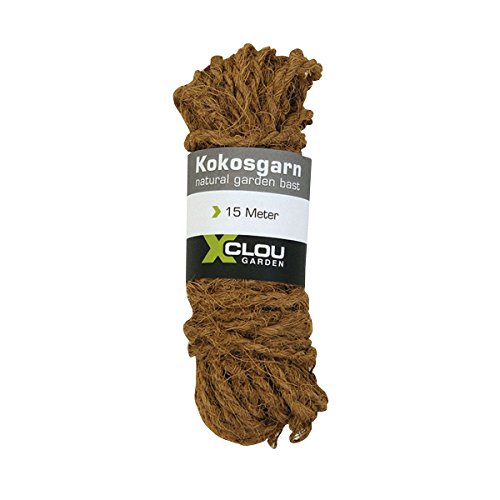 Xclou Kokosgarn Cuerda de unión, marrón, 7x7,5x27 cm