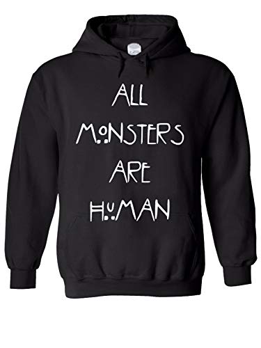 YOUE All Monsters Are Human Men Women Unisex Top Hoodie Sweatshirt-Black,M
