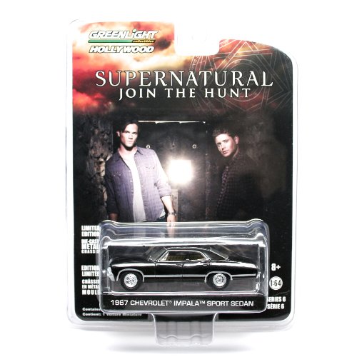 1967 CHEVROLET IMPALA SPORT SEDAN from the television show SUPERNATURAL Greenlight Collectibles 1:64 Scale Hollywood Series 6 Die Cast Vehicle by GL Hollywood