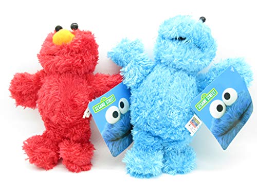 2 Felpa PLUSH Personajes 26cm Muppets Elmo + Monstruo de las Galletas peludos Originales Oficiales