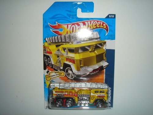 2011 Hot Wheels HW City Works 5 Alarm Yellow on 2 Car Bands Included Card #178/244 by Mattel