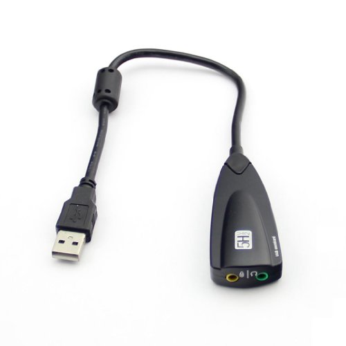Adaptador Tarjeta Audio 3D USB2.0 Mic/Altavoz Sonido Envolvente 7.1 Canales Virtuales