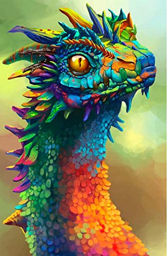 AQgyuh Puzzle 1000 Piezas Patrón de Arte de dragón Colorido decoración del hogar Puzzle 1000 Piezas educa Educativo Divertido Juego Familiar para niños adultos50x75cm(20x30inch)