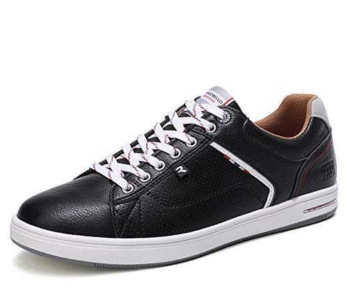 ARRIGO BELLO Zapatos Hombre Vestir Casual Zapatillas Deportivas Running Sneakers Corriendo Transpirable Tamaño 40-46 (43 EU, Negro)