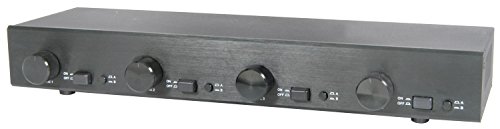 AV Link AV:Link | Selector de Altavoces de gestión de Audio 2:4 con Controles de Volumen, Negro