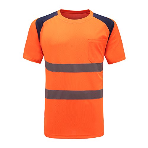 AYKRM Camisetas y Polos de Alta Visibilidad (XXL, Naranja)