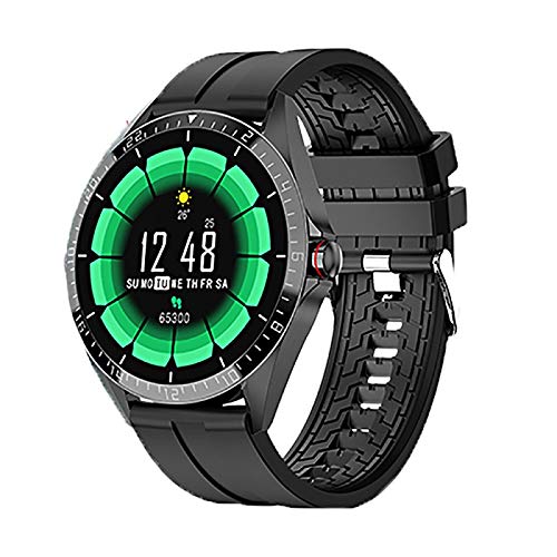 Azorex Smartwatch Reloj Inteligente para Mujer Hombre Reloj Deportivo Redondo Impermeable IP67 con Pulsómetro Cronómetros Monitor de Sueño Negro
