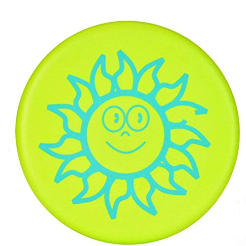 BangShou Frisbee Suave Niños del Disco Volador Frisbee con Patrón de Dibujos Animados para Niños Deportes (Sol Verde)