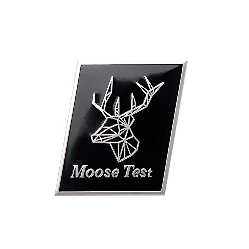 BBTY 3D Metal R Design AWD Moose Prueba Logotipo Insignia Cuerpo Cuerpo Tronco Tronco Etiqueta engomada de la decoración para Volvo Ocean V40 V60 V90 xc60 xc90 xc40 s60 s90 (Color Name : Moose Test)