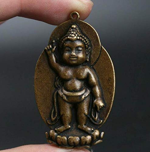 BENGKUI Escultura,Budismo De Bronce Chino Sakyamuni Príncipe Buda Cabeza Colgante Exorcizar Espíritus Malvados Estatua Amuleto Auspicioso