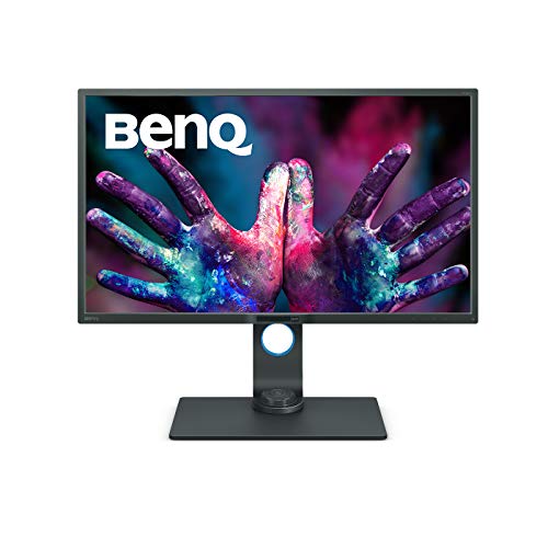 BenQ PD3200Q - Monitor Profesional para Diseñadores de 32" 2K QHD (2560x1440, 100 % Rec.709/sRGB, CAD/CAM, Hotkey Puk, HDMI, DP, DVI-DL, Altura Ajustable, Low Blue Light, Flicker-free) - Negro /Gris