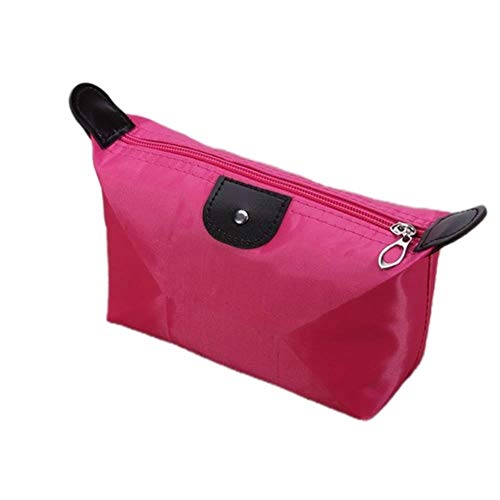 Bolso cosmético de 11 colores para mujer, estuche de maquillaje, bolso de mano, organizador de artículos de tocador, bolsa de almacenamiento informal de viaje al aire libre, rosa roja, Italia