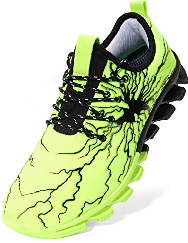 BRONAX Zapatos para Correr Hombre Zapatillas de Deportes Tenis Deportivas Running Calzado Trekking Sneakers Gimnasio Transpirables Casual Montaña Verde 44