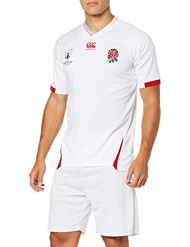 Canterbury of New Zealand Men's England Rugby World Cup 2019 Vapodri Home Pro Jersey, Bright White, XS