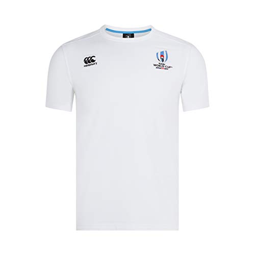 Canterbury Oficial de la Rugby World Cup 2019 Camiseta de algodón, Hombre, Blanco Brillante, 2XL