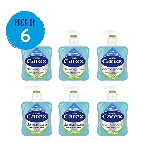 Carex - Pack de 6 botellas de jabón líquido antibacteriano original 250 ml
