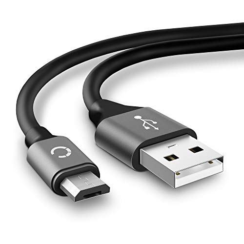 CELLONIC® Cable USB Datos 2m Compatible con Nintendo Classic Mini NES/SNES Cable de Carga Micro USB a USB A 2.0 2A Gris conexión USB PVC