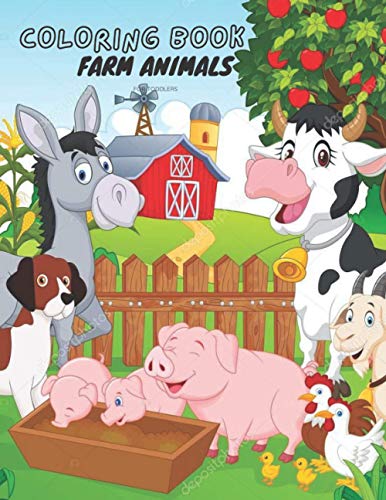 Coloring book farm animals for toddler: Amazing farm animals for kids fun éducation pages ,Coloring book 8.5 X 11 inch 21.5x27.94 cm & 64 pages pattern design in matte cover