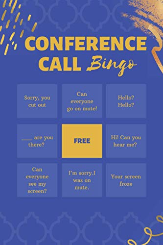 Conference Call Bingo: Lined Notebook / journal, Employees and Boss gift,(6x9) 100 pages/ Funny gifts for coworker meetings, Work From Home (Conference Call Bingo Notebook)