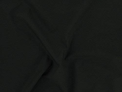 Dalston Mill Fabrics Tela de polialgodón, color negro, 1 m, algodón
