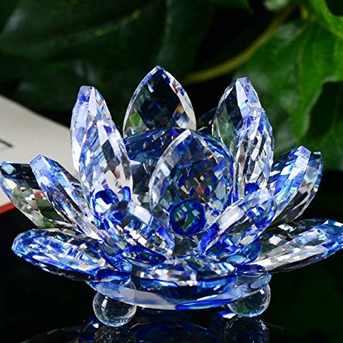 Decoracion de muebles, BaZhaHei, Figura de cristal de loto de Lotus adorno de papel Feng Shui Colección de decoración de Loto de cristal del decoración hogareña Hogar y vida