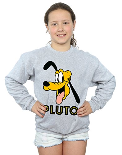 Disney niñas Pluto Face Camisa De Entrenamiento 7-8 Years Gris Sport