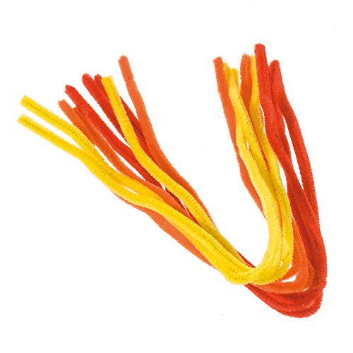efco Limpiadores de tuberías ø 8 mm / 50 cm 9 uds. Amarillo, Naranja, Rojo, Cable, Colores Variados, 25 x 5 x 2 cm
