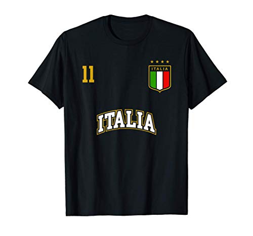 Equipo Deportivo Fútbol Italia No 11 Bandera italiano Camiseta