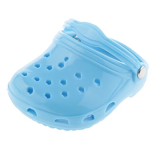Gazechimp Juguetes de Modernas Muñecas Zapatos Sandalias de Playa Deslizadores para 18 Pulgadas American Girl - Azul