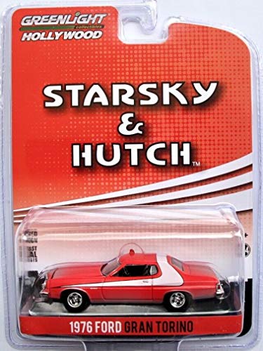 Greenlight Starsky y Hutch Diecast Model Car Ford Gran Torino 1976 Versión Sucia Escala 1:64