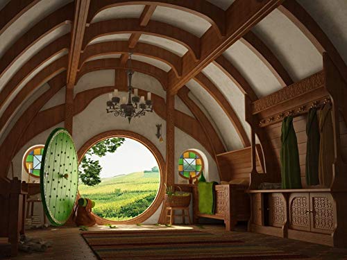 GUXUE The Wooden Puzzle 300 Piezas,Rompecabezas,Descompresión de Adultos Juegos educativos para niños Juguetes,el Hobbit Hobbit en la comarca Tierra Media 38x26cm