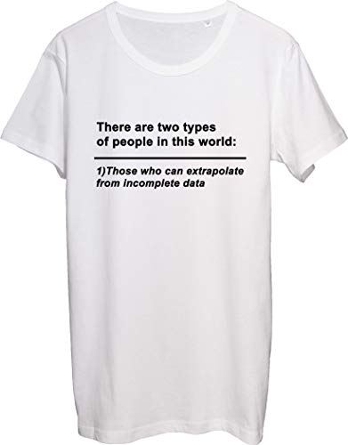 Hay dos tipos de personas en este mundo: 1. Aquellos que pueden extrapolar de datos incompletos camiseta para hombre bnft