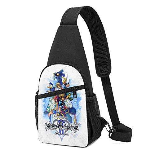 Hdadwy Kingdom Hearts Elegante Crossbody Sling Mochila Sling Bag Viaje Senderismo Bolsa De Pecho Mochila