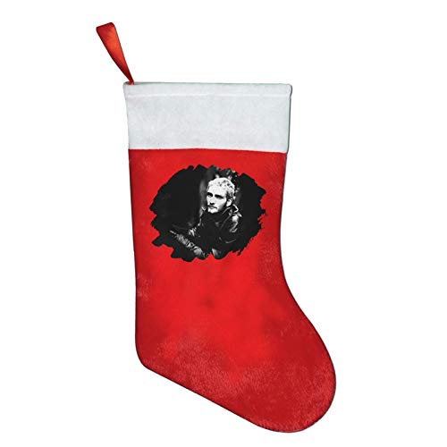 Hdadwy Layne Staley - Calcetines de Navidad Rojos de Tela de Terciopelo, Calcetines de Santa, decoración para Fiestas en casa