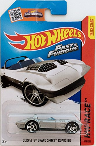 Hot Wheels, 2015 HW Race, Fast & Furious Corvette Grand Sport Roadster [Silver] Die-Cast Vehicle #179/250 by Hot Wheels