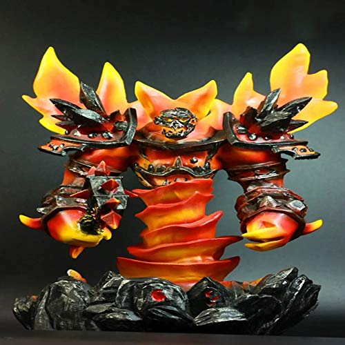 HZLQ World of Warcraft Ragnaros, el señor del Fuego Rey de los Fuegos Anime Modelo Estatua Adornos Animados Colección de Arte de Personajes Figura de Juguete 25cm