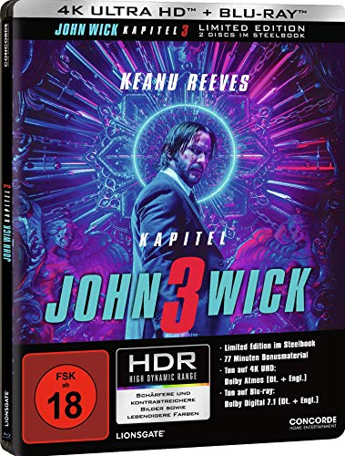 John Wick: Kapitel 3 - Limited 4K UHD Edition im Steelbook  (+ Blu-ray 2D) [Alemania] [Blu-ray]