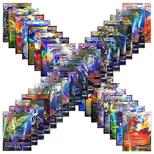 Juego de cartas de Pokemon de 100 tarjetas estilo TCG Holo EX Full Art 59 tarjetas EX 20 tarjetas Mega EX 20 tarjetas GX 1 energía tarjeta puzzle juego de cartas divertidas a