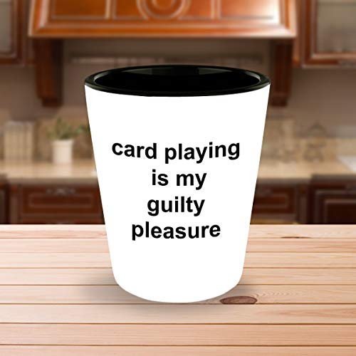 Juego de cartas Jugador Taza Disparo Regalos de vidrio para jugar a la tarjeta de café Tazas de Poker Game Bridge Game Funny Christmas Valentines Card Game Player Mug