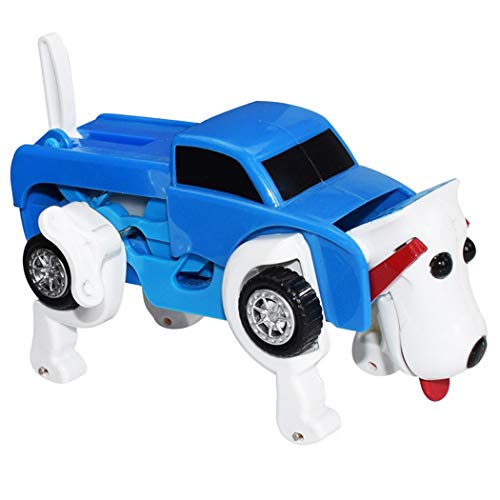 JUSTDOLIFE Wind up Toy Deformable Dog Car Creative Clockwork Toy Party Favor Toy para niños