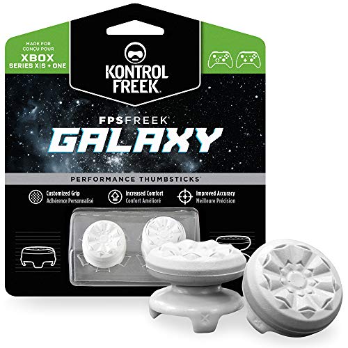 KontrolFreek FPS Freek Galaxy Blanco para mando de Xbox One | Performance Thumbsticks | 1 de Gran Altura, 1 Medio Altura | Blanco