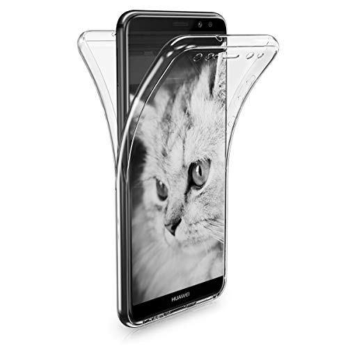 kwmobile Funda Compatible con Huawei Mate 10 Lite - Carcasa Completa 360 para móvil - Cover Doble - Transparente