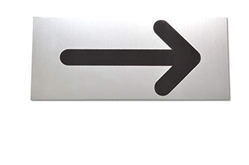 Letrero de flecha señal de inodoro señal de puerta adhesiva de aluminio 3M señal de retrete señal de lavabo señal de punto de dirección