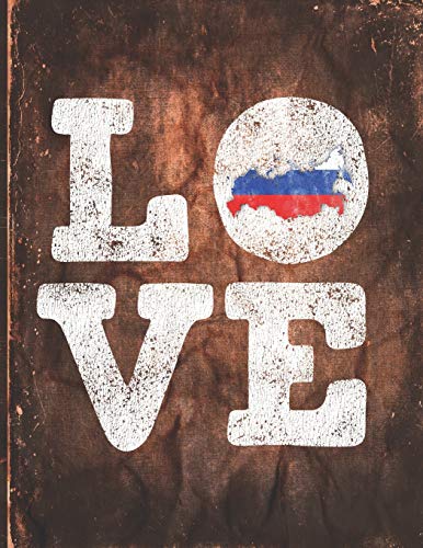 Love: Russia Flag Cute Personalized Gift for Russian Friend  2020 Calendar Daily Weekly Monthly Planner Organizer