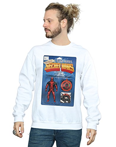 Marvel Hombre Deadpool Secret Wars Action Figure Camisa De Entrenamiento Blanco XXX-Large