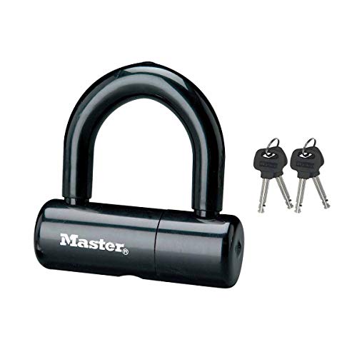 Master Lock 8118EURDPS Candado U antirrobo para Bicicleta, Negro, 9x4 cm