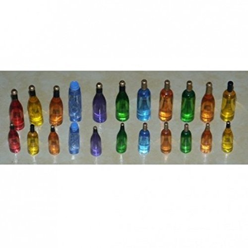 Miniatures World - Lote de 22 Botellas de poliresina para Decoraciones en Miniatura y Casas de muñecas en Escala 1:12