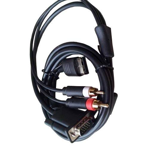 OSTENT Cable de alta definición VGA Adaptador de sonido RCA PAL NTSC Compatible para la consola de SEGA Dreamcast