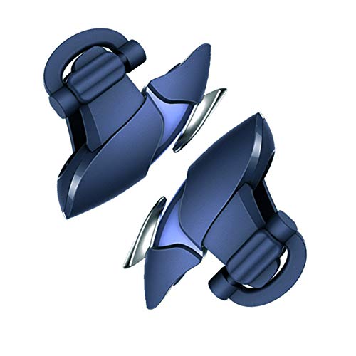 Ozkak Gatillos para Movil PUBG Controlador de Juego móvil Universal L1R1 Gamepad Joystick de Disparo y apuntar, Tiburón Azul