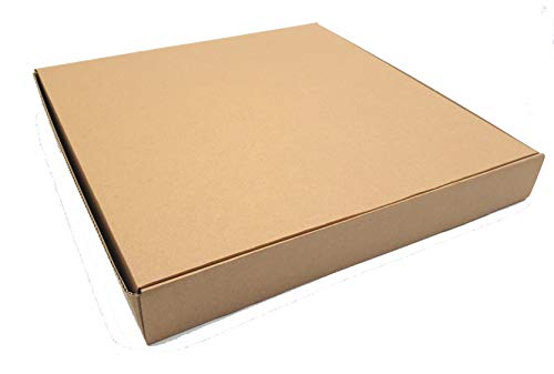 Pack cajas | cartón para pizzas, empanadas, para envíos ecommerce automontables kraft, paqueteria, almacenaje , packaging, regalos, envio postal, Ideal ecomerce. (33 x 33 x 4 cm, Pack 25 cajas)